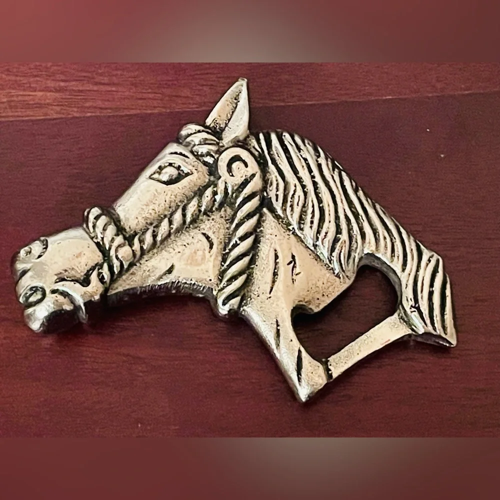 Vintage Stamped Silverton Horse Head Cast Metal Bottle Opener - Picture 4 of 8